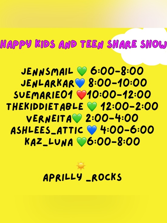 Other - Kids and teen first share show every Thursday! 
Let’s get you what you need!